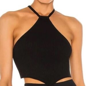 LNA Black Halter Neck Women's Top
